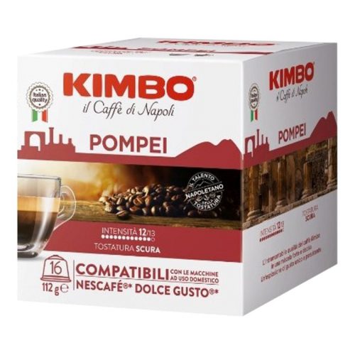 16 Stück Caffè Kimbo Pompei DOLCE GUSTO kompatible Kaffeekapsel