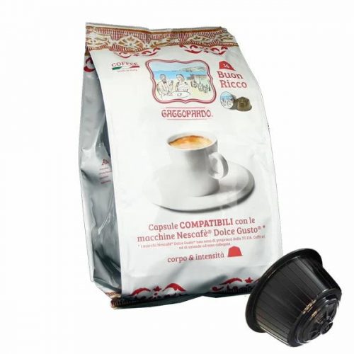 16 Kapseln Gattopardo Gusto Ricco kompatibel mit DOLCE GUSTO