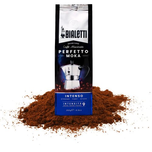 Bialetti Perfetto Moka Gemahlener Kaffee 250g, Intenso